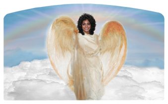 DACRO-119-BL Angel (AA) Clouds Blue